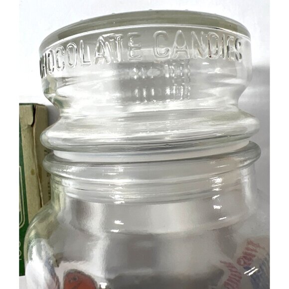 1984 M&Ms Olympic Committee Glass Jar With Lid - Picture 4 of 4